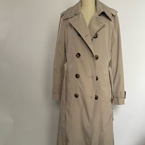 London Fog Classic Khaki Double Breasted Trench Jacket w/ Removable Lining
